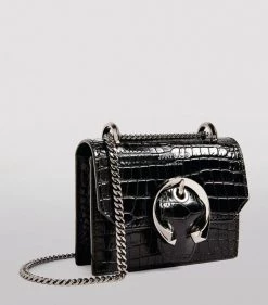 Top 10 ⭐ Jimmy Choo Mini Croc-Embossed Leather Paris Cross-Body Bag BLACK Crossbody Bags ❤️ -Jimmy Choo Sales jimmy choo mini croc embossed leather paris cross body bag 15407222 36053704 1000