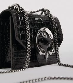Top 10 ⭐ Jimmy Choo Mini Croc-Embossed Leather Paris Cross-Body Bag BLACK Crossbody Bags ❤️ -Jimmy Choo Sales jimmy choo mini croc embossed leather paris cross body bag 15407222 36053746 1000