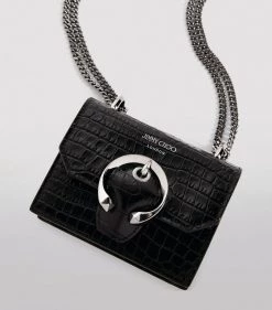 Top 10 ⭐ Jimmy Choo Mini Croc-Embossed Leather Paris Cross-Body Bag BLACK Crossbody Bags ❤️ -Jimmy Choo Sales jimmy choo mini croc embossed leather paris cross body bag 15407222 36054288 1000