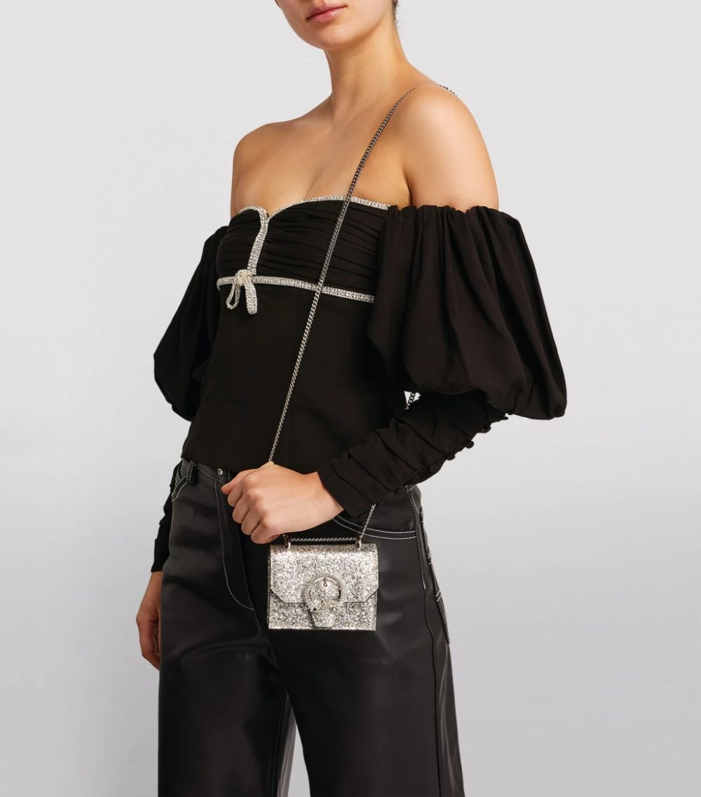 Cheapest π Jimmy Choo Mini Glitter Paris Cross-Body Bag PLATINUM Crossbody Bags β€οΈ 3 Cheapest π Jimmy Choo Mini Glitter Paris Cross-Body Bag PLATINUM Crossbody Bags β€οΈ - Image 3