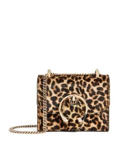 New 🔥 Jimmy Choo Mini Leopard Print Paris Cross-Body Bag NATURAL Crossbody Bags 😍