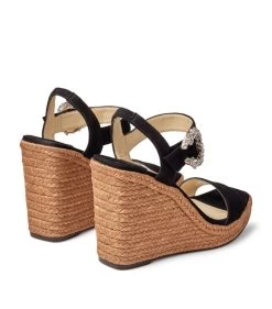 Top 10 π Jimmy Choo Mirabelle 110 Suede Wedge Sandals BLACK/CRYSTAL Wedges β 6 Top 10 π Jimmy Choo Mirabelle 110 Suede Wedge Sandals BLACK/CRYSTAL Wedges β -Jimmy Choo Sales jimmy choo mirabelle 110 suede wedge sandals 16930505 33637651 1000