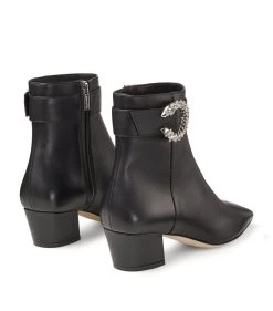 Cheapest 🎁 Jimmy Choo Myan 45 Leather Ankle Boots BLACK/CRYSTAL ✔️ -Jimmy Choo Sales jimmy choo myan 45 leather ankle boots 17192106 34738881 1000