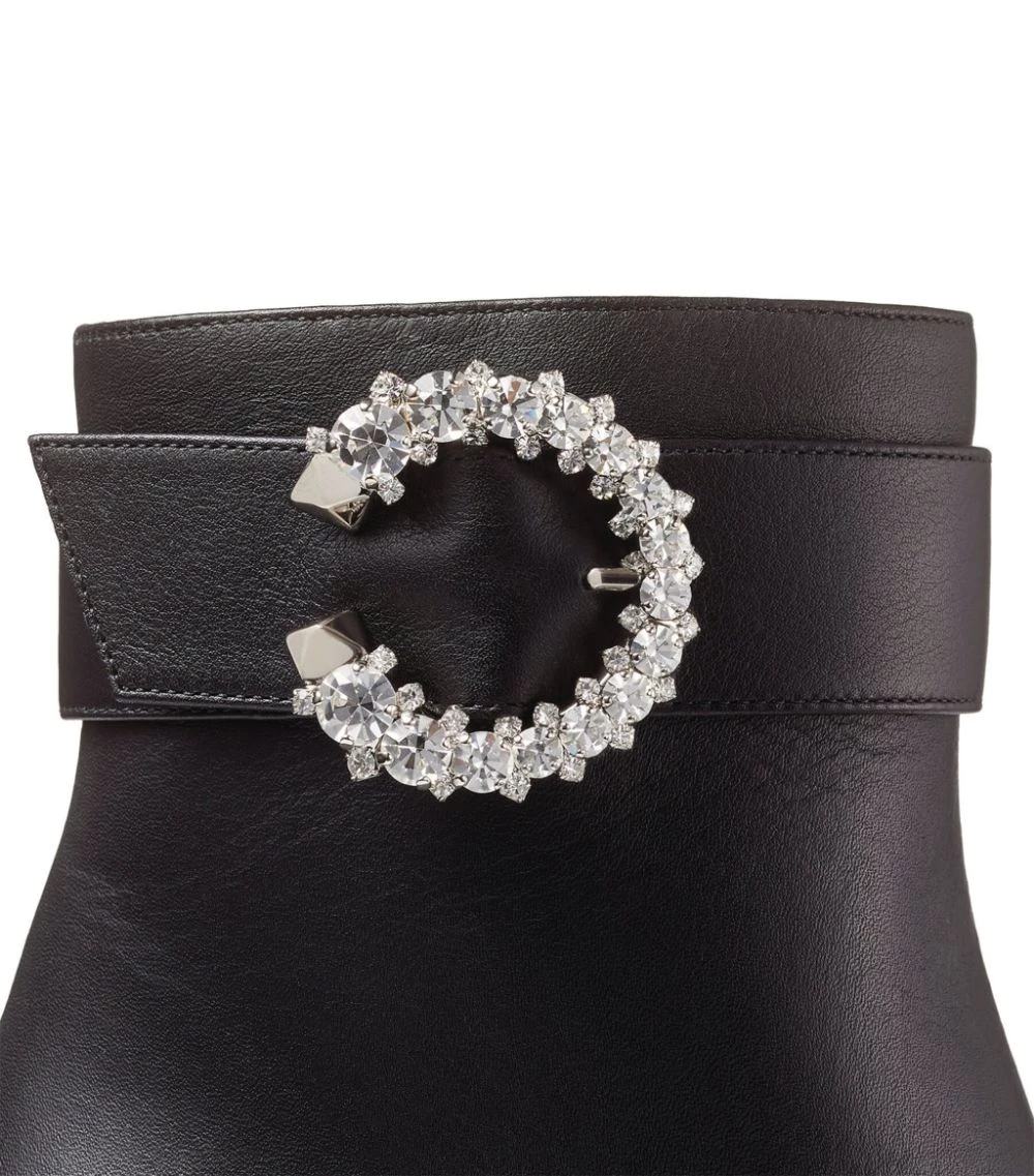 Best deal π Jimmy Choo Myan 85 Leather Ankle Boots BLACK/CRYSTAL π 4 Best deal π Jimmy Choo Myan 85 Leather Ankle Boots BLACK/CRYSTAL π - Image 4
