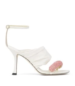Outlet π Jimmy Choo Ocean 90 Sandals LATTE Heel Sandals π