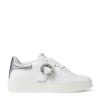 Budget ✨ Jimmy Choo Osaka Leather Sneakers V WHITE/SILVER/CRYST Low-Top Sneakers ✔️
