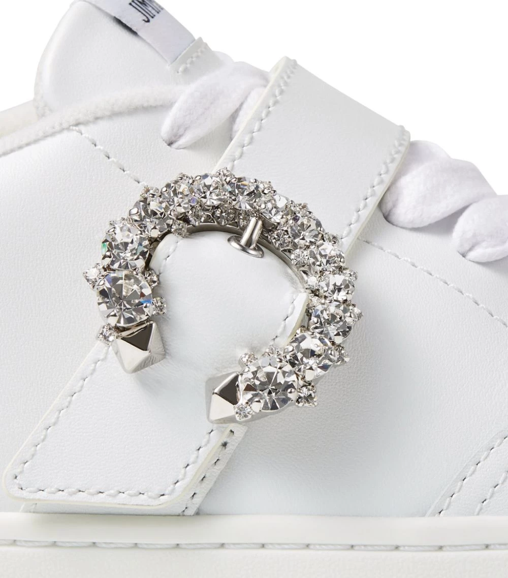 Budget ✨ Jimmy Choo Osaka Leather Sneakers V WHITE/SILVER/CRYST Low-Top Sneakers ✔️ 2 Budget ✨ Jimmy Choo Osaka Leather Sneakers V WHITE/SILVER/CRYST Low-Top Sneakers ✔️ - Image 2