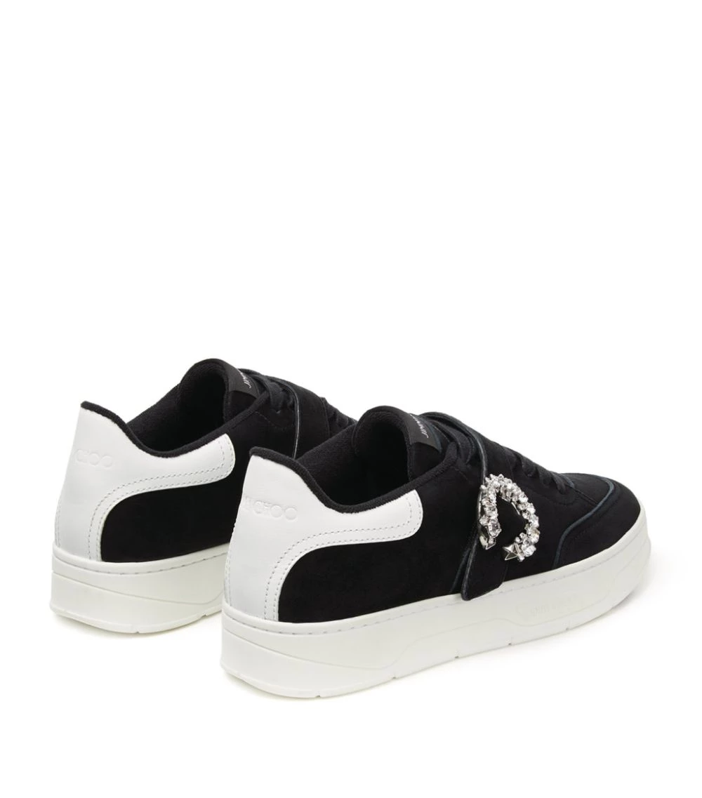 Cheapest π Jimmy Choo Osaka Suede Sneakers V BLACK/WHITE/CRYSTA Low-Top Sneakers π 4 Cheapest π Jimmy Choo Osaka Suede Sneakers V BLACK/WHITE/CRYSTA Low-Top Sneakers π - Image 4