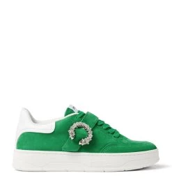 Buy β€οΈ Jimmy Choo Osaka Suede Sneakers V MALACHITE/WHITE/CR Low-Top Sneakers π