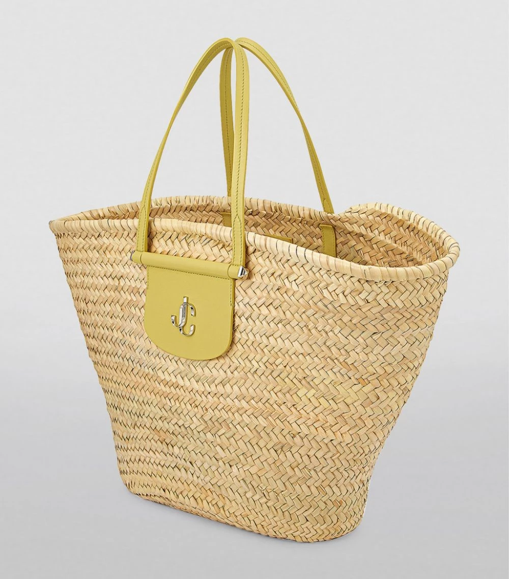 Promo ✨ Jimmy Choo Raffia Macy Tote Bag NATURAL/SUNBLEACHED/ Tote Bags ✨ 3 Promo ✨ Jimmy Choo Raffia Macy Tote Bag NATURAL/SUNBLEACHED/ Tote Bags ✨ - Image 3