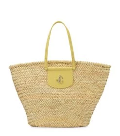 Promo β¨ Jimmy Choo Raffia Macy Tote Bag NATURAL/SUNBLEACHED/ Tote Bags β¨