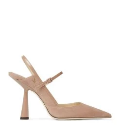 Discount π― Jimmy Choo Ray 100 Suede Pumps BALLET PINK/BALLET P Slingback π Heels π
