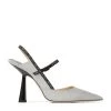 Best Sale ⌛ Jimmy Choo RAY 100 SILVER Slingback 👠 Heels 🤩