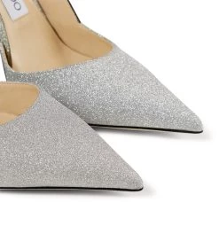 Best Sale ⌛ Jimmy Choo RAY 100 SILVER Slingback 👠 Heels 🤩 -Jimmy Choo Sales jimmy choo ray 100 15407260 33428405 1000