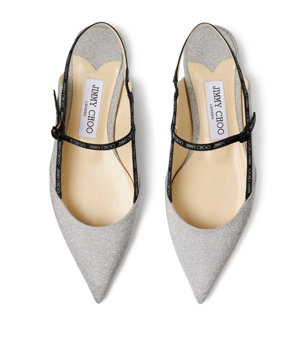 Budget โญ Jimmy Choo Ree Glitter Flats SILVER Slingback Flats ๐ 3 Budget โญ Jimmy Choo Ree Glitter Flats SILVER Slingback Flats ๐ - Image 3