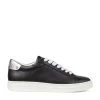 Best deal ⭐ Jimmy Choo Rome Leather Sneakers V BLACK/SILVER Low-Top Sneakers 🧨