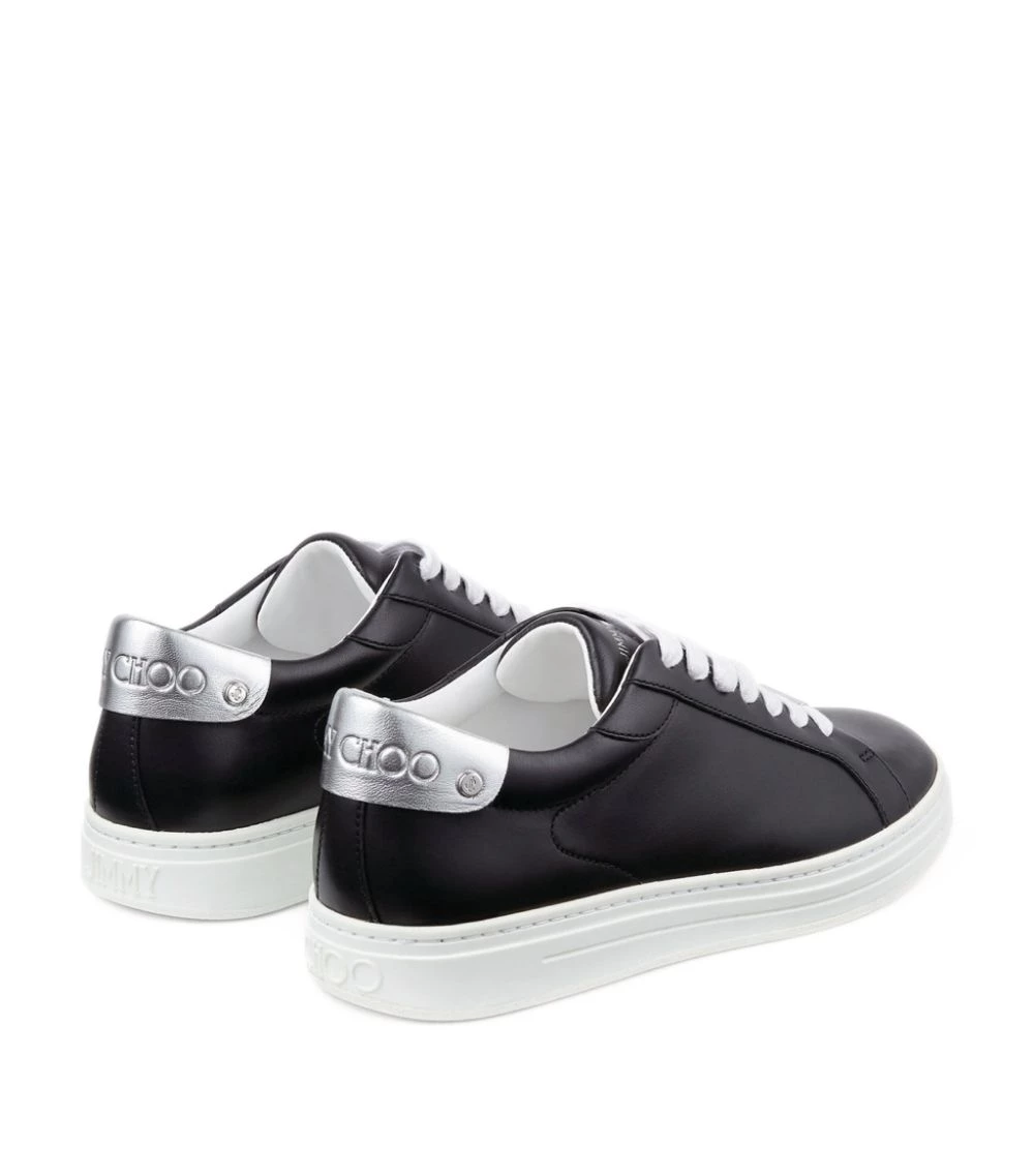 Best deal โญ Jimmy Choo Rome Leather Sneakers V BLACK/SILVER Low-Top Sneakers ๐งจ 3 Best deal โญ Jimmy Choo Rome Leather Sneakers V BLACK/SILVER Low-Top Sneakers ๐งจ - Image 3
