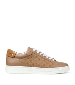 Best deal 😀 Jimmy Choo Rome Monogram Sneakers V CARAMEL Low-Top Sneakers ⌛