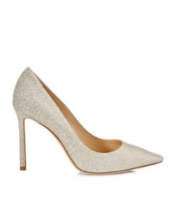 Budget π Jimmy Choo Romy 100 Glitter Pumps PLATINUM ICE Courts β