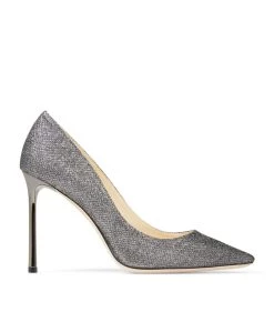 Hot Sale 👏 Jimmy Choo Romy 100 Glitter Pumps ANTHRACITE Courts 🔥