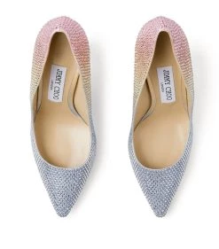 Top 10 ❤️ Jimmy Choo Romy 100 Leather Embellished Pumps SKY MIX Courts 🎉 -Jimmy Choo Sales jimmy choo romy 100 leather embellished pumps 16881017 33456916 1000
