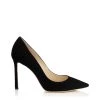 Best Sale ❤️ Jimmy Choo Romy 100 Suede Pumps BLACK Courts ✨