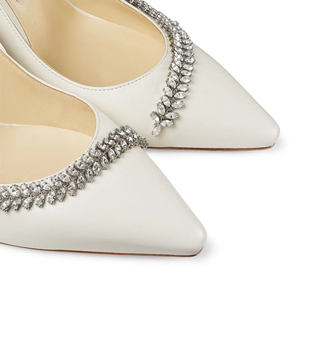 Brand new π Jimmy Choo Romy 85 Embellished Leather Pumps LATTE/CRYSTAL Courts π 4 Brand new π Jimmy Choo Romy 85 Embellished Leather Pumps LATTE/CRYSTAL Courts π - Image 4