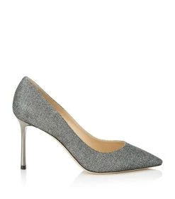 Hot Sale 😍 Jimmy Choo Romy 85 Glitter Pumps ANTHRACITE Courts 🌟