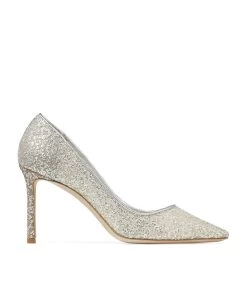 Budget π Jimmy Choo Romy 85 Glitter Pumps SILVER/SILVER Courts π€©