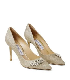 Budget 😍 Jimmy Choo Romy 85 Glitter Pumps PLATINUM ICE/CRYSTAL Courts 🎁 -Jimmy Choo Sales jimmy choo romy 85 glitter pumps 17702113 37491269 1000