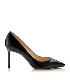 Budget 🌟 Jimmy Choo Romy 85 Patent Pumps BLACK Courts 😍