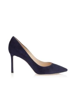 Deals ✔️ Jimmy Choo Romy 85 Suede Pumps NAVY Courts ✔️