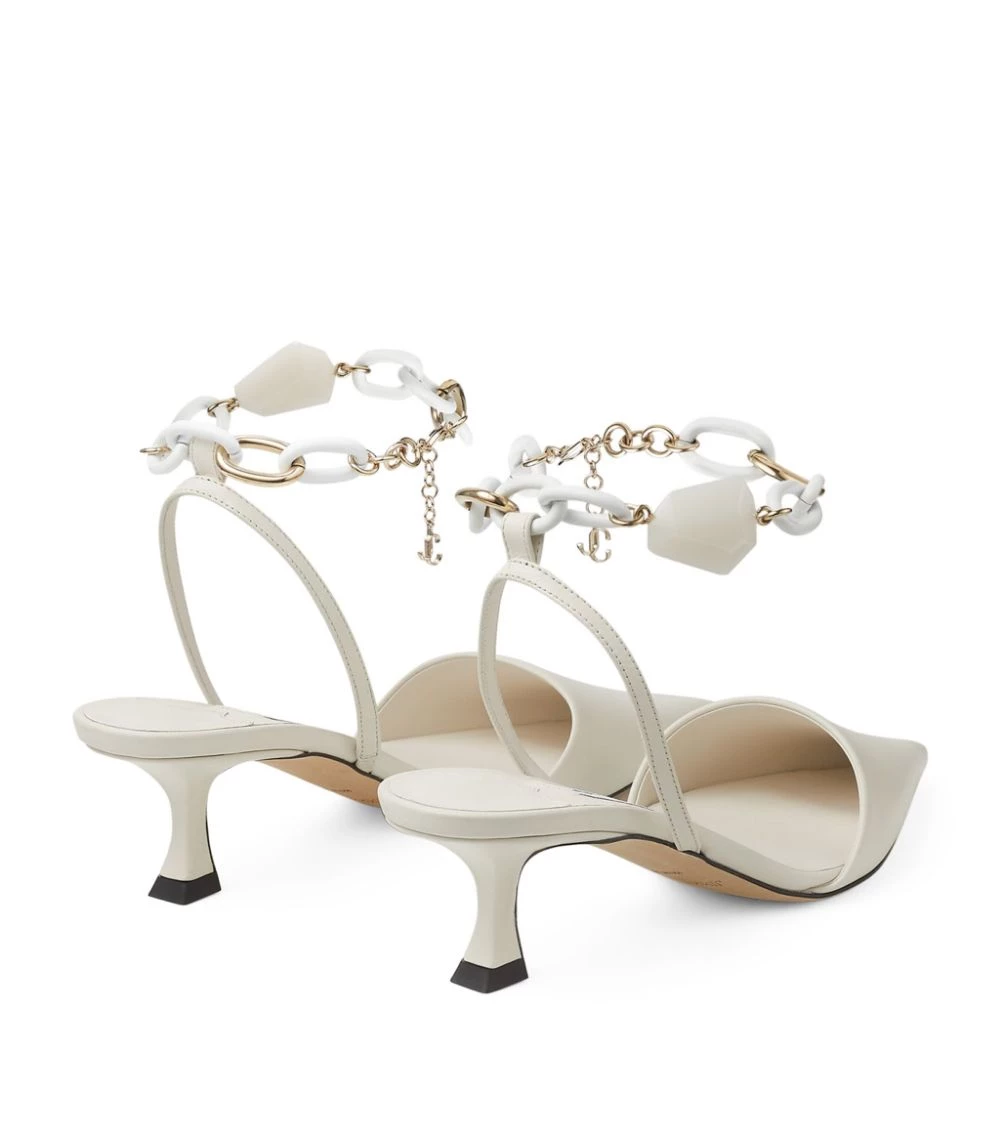 Best Sale π Jimmy Choo Rue 50 Leather Slingback Sandals LATTE Heeled Sandals π 2 Best Sale π Jimmy Choo Rue 50 Leather Slingback Sandals LATTE Heeled Sandals π - Image 2