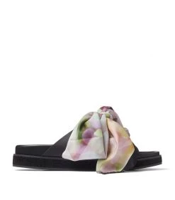 Brand new β€οΈ Jimmy Choo Ruzah Flat Sandals BLACK/MULTI π