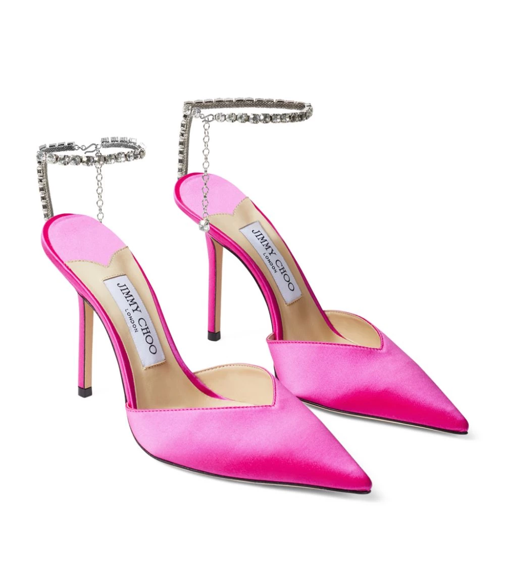 Coupon π₯ Jimmy Choo Saeda 100 Satin Pumps FUCHSIA/CRYSTAL HONE Courts π 4 Coupon π₯ Jimmy Choo Saeda 100 Satin Pumps FUCHSIA/CRYSTAL HONE Courts π - Image 4