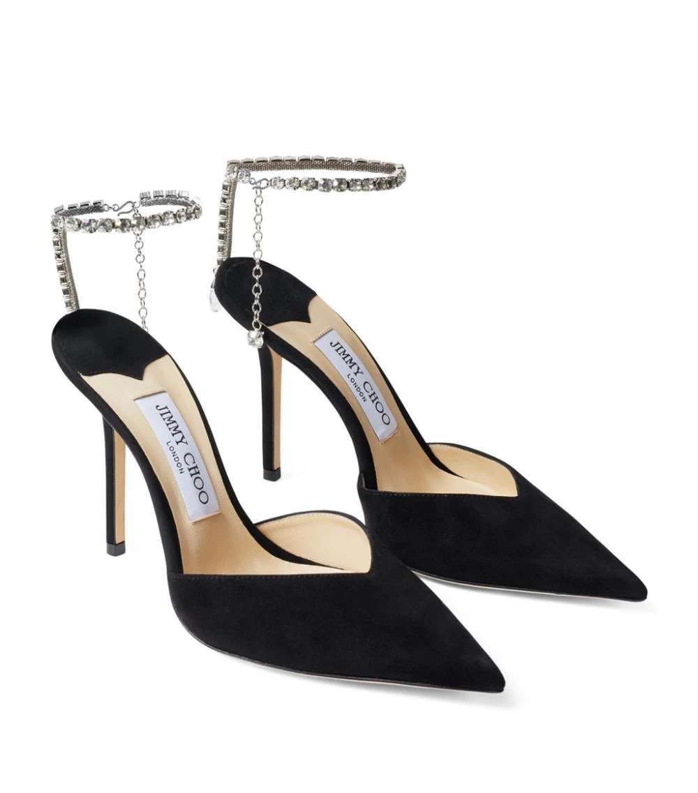 Best reviews of π Jimmy Choo Saeda 100 Suede Pumps BLACK/CRYSTAL Courts π 4 Best reviews of π Jimmy Choo Saeda 100 Suede Pumps BLACK/CRYSTAL Courts π - Image 4