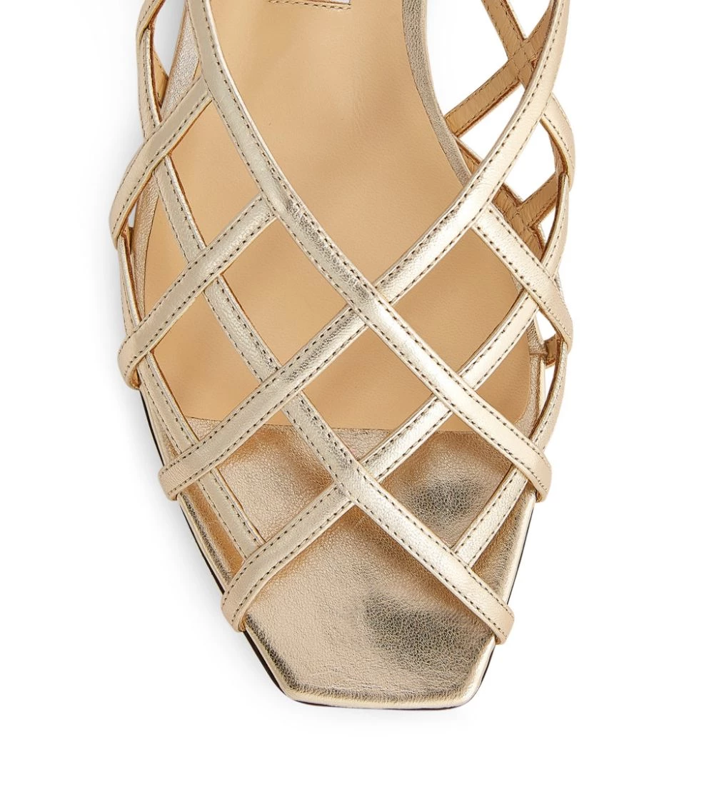 Top 10 ❤️ Jimmy Choo Sai Leather Flats CHAMPAGNE Ballet Flats ❤️ 6 Top 10 ❤️ Jimmy Choo Sai Leather Flats CHAMPAGNE Ballet Flats ❤️ - Image 6