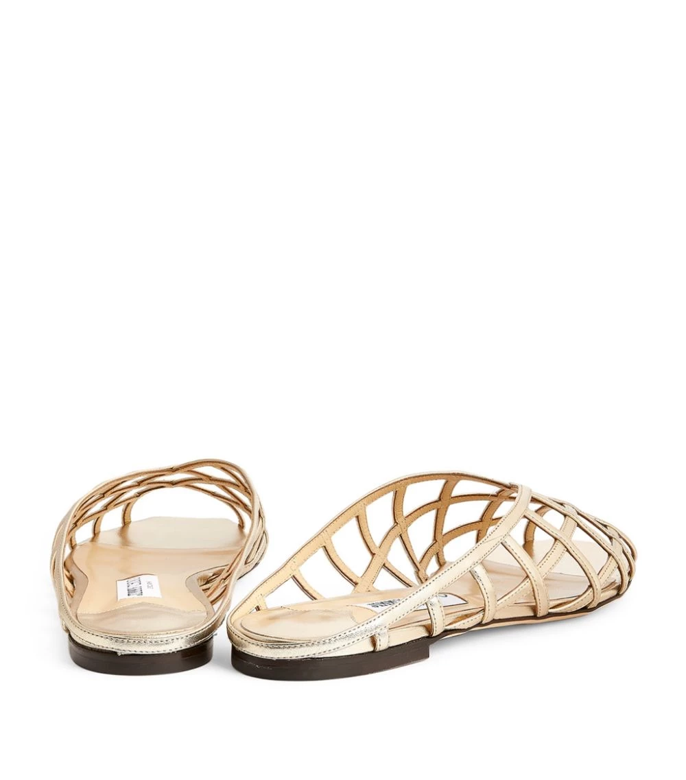 Top 10 ❤️ Jimmy Choo Sai Leather Flats CHAMPAGNE Ballet Flats ❤️ 3 Top 10 ❤️ Jimmy Choo Sai Leather Flats CHAMPAGNE Ballet Flats ❤️ - Image 3