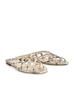 Cheapest 🎁 Jimmy Choo Sai Leather Flats NATURAL/CHAMPAGNE Ballet Flats 🤩 -Jimmy Choo Sales jimmy choo sai leather flats 16663079 32808466 1000