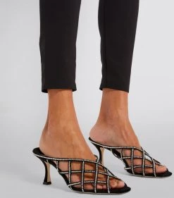 Top 10 🔥 Jimmy Choo Saila 70 Embellished Suede Mules BLACK/SILVER 🧨 -Jimmy Choo Sales jimmy choo saila 70 embellished suede mules 16661387 32808467 1000