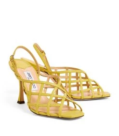 New ⌛ Jimmy Choo Saila 90 Leather Sandals SUNBLEACHED Heeled Sandals 🔔 -Jimmy Choo Sales jimmy choo saila 90 leather sandals 16673429 32807223 1000