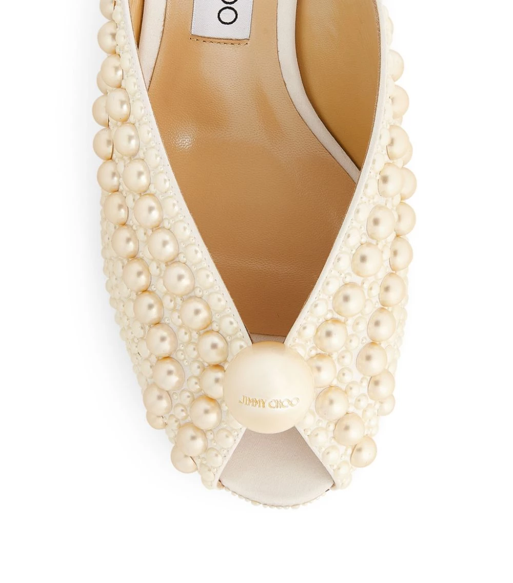 Best Sale π― Jimmy Choo Samantha 35 Embellished Mules WHITE/PEARL π 6 Best Sale π― Jimmy Choo Samantha 35 Embellished Mules WHITE/PEARL π - Image 6