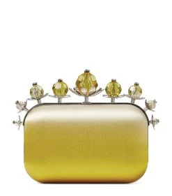 Hot Sale ⌛ Jimmy Choo Satin Cloud Clutch Bag SUNBLEACHED DEGRADE Clutch Bags 🌟