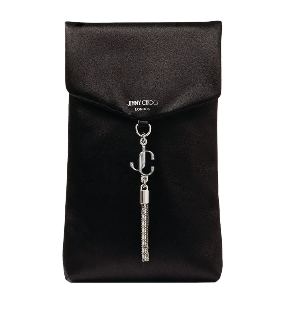 Brand new βοΈ Jimmy Choo Satin Phone Holder BLACK/SILVER Mobile Phone Accessories π 1 Brand new βοΈ Jimmy Choo Satin Phone Holder BLACK/SILVER Mobile Phone Accessories π