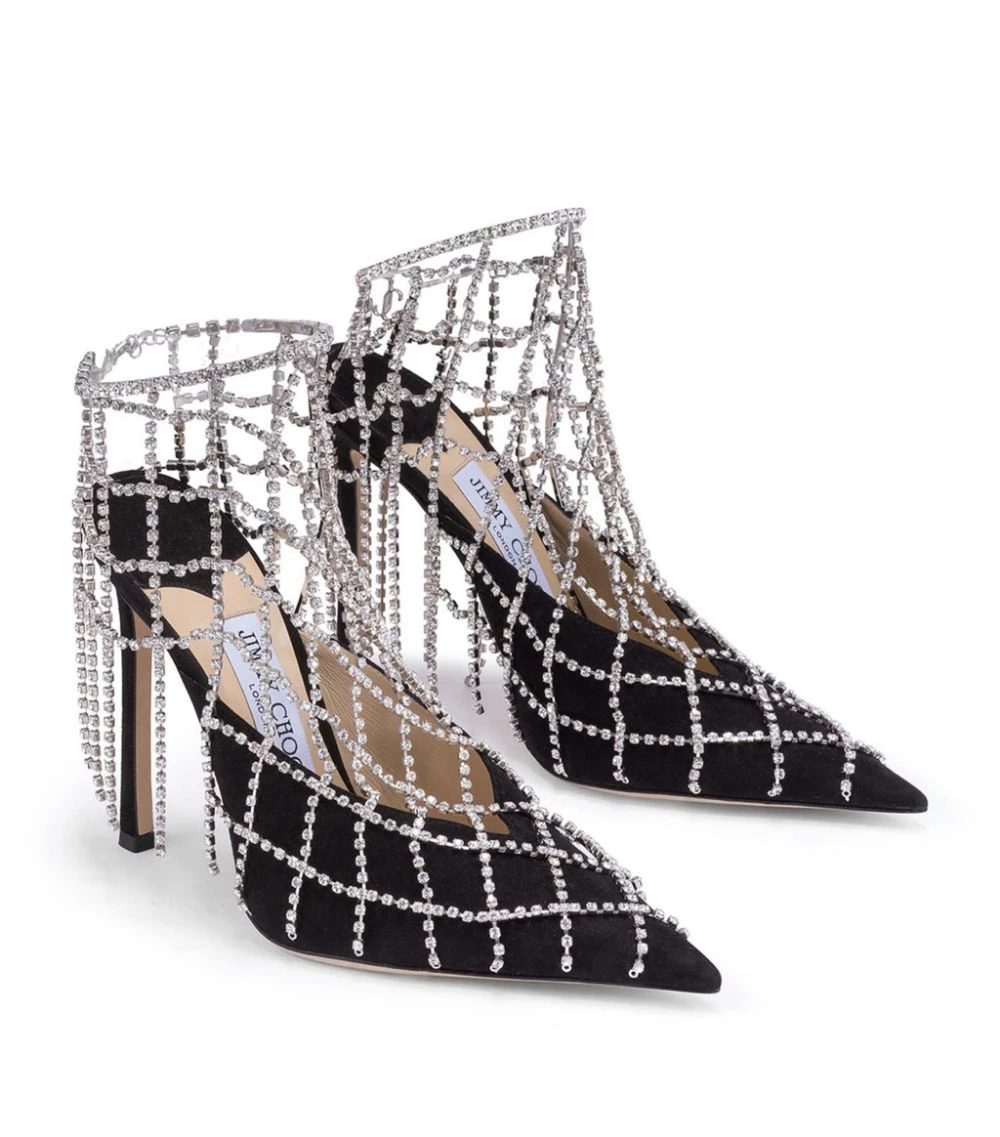 Best deal π Jimmy Choo Scotty 110 Suede Mules BLACK/CRYSTAL Heeled Mules π 2 Best deal π Jimmy Choo Scotty 110 Suede Mules BLACK/CRYSTAL Heeled Mules π - Image 2