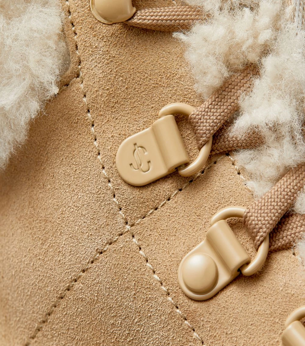 Coupon ✔️ Jimmy Choo Shearling-Trim Eshe Boots STUCCO/NATURAL Ankle Boots ⭐ 2 Coupon ✔️ Jimmy Choo Shearling-Trim Eshe Boots STUCCO/NATURAL Ankle Boots ⭐ - Image 2
