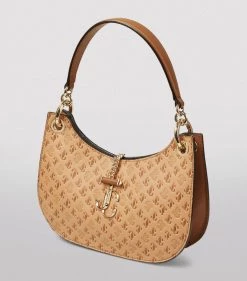 Best Sale 🔔 Jimmy Choo Small Leather Varenne Shoulder Bag CARAMEL MIX/LIGHT GO Shoulder Bags 😍 -Jimmy Choo Sales jimmy choo small leather varenne shoulder bag 16932296 33637207 1000