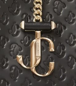 New 🎁 Jimmy Choo Small Leather Varenne Shoulder Bag BLACK/BLACK/LIGHT GO Shoulder Bags 🌟 -Jimmy Choo Sales jimmy choo small leather varenne shoulder bag 16932301 33635757 1000