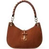 Deals ⭐ Jimmy Choo Small Suede Varenne Hobo Shoulder Bag DARK TAN/NATURAL Shoulder Bags 🔔