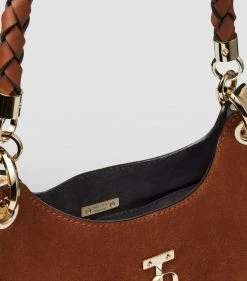 Deals ⭐ Jimmy Choo Small Suede Varenne Hobo Shoulder Bag DARK TAN/NATURAL Shoulder Bags 🔔 -Jimmy Choo Sales jimmy choo small suede varenne hobo shoulder bag 16787581 33076930 1000